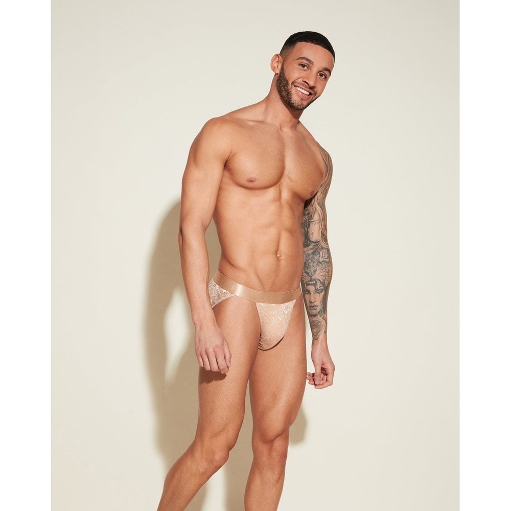Cosabella NSN Lace Sports Brief Beige Nude Gender Inclusive Underwear S
